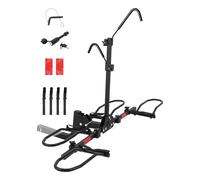 Porte Vélos pour 2 Vélo Porte Véio Voiture Attelage ArrièRe Support Pliable Compatible Vélos éLectriques et Fat Bikes Jusqu’à 180kg Porte Voitures en Acier Système Anti Balancement SUV Pickup Camion