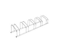 vidaXL Porte-vélos pour 5 vélos – Râtelier au sol pour garage, jardin, terrasse – Acier galvanisé