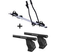 Porte-vélos SAGITTAR + barres de toit Menabo Tema acier compatibles avec Citroen Jumpy (fourgon) jusqu'à 2006