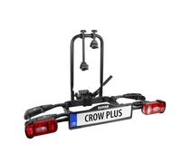 Porte-vélos sur attelage pliable 2 velos Eufab Crow Plus Noir