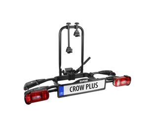 Porte-vélos sur attelage pliable 2 velos Eufab Crow Plus Noir