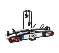 Eufab Porte-vélos sur attelage Finch 11584 – 2 vélos, pliable et inclinable – Argenté/Noir
