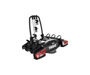 Porte velos sur boule d attelage thule velocompact prise 13 broches 3 velos compatible e bikes noir argent