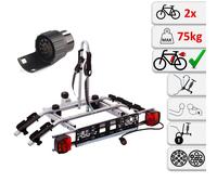 PORTE-VELOS SUSPENDU SUR ATTELAGE RABATTABLE POUR 2 VELOS | Porte-vélo AHAKA