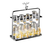 Porte-verre à liqueur, porte-gobelet inversé pour le plan de travail, support de rangement pour sécher les tasses, support de présentation amovible avec design en tête de cerf pour tasses à vin blanc