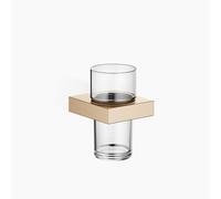 Porte-verre Dornbracht avec verre en cristal, modèle mural, 83400780-46, Couleur: Champagne brossé
