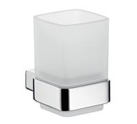 Porte-verre emco loft, modèle mural, verre cristal satiné, 052000100, Couleur: chrome