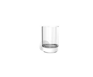 Porte-verre rond emco, en verre de cristal, 432013900, Couleur: blanc