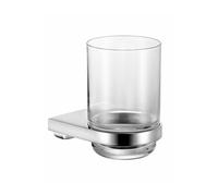 Keuco Moll porte-verre 12750019000 avec un verre en cristal, chromé