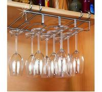 Porte Verre Suspendu pour étagère - Acier - Jusqu'à 12 verres à vin, coupes de champagne