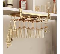 Porte-verres à pied sous armoire - Support en métal peu encombrant pour cuisine, bar ou pub - Verre pour un accès facile et des solutions de rangement élégantes