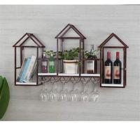 Porte-verres à vin en bois massif casier à vin mural décoration de salle à manger murale armoire à vin support pour verre à vin casier à vin D (couleur : A)