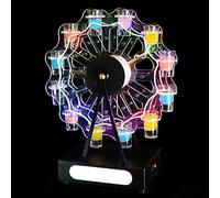 Porte-Verres à Vin Lumineux en Fer Support à Cocktails Décoratif à LED Accessoires et Décoration de Bars Casier à Vin pour Bars, Discothèques et Réunions de Famille(24 * 20 * 48cm)