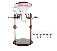 Porte-verres à vin Porte-verres à vin suspendu Support suspendu for verres à vin en métal, verre à vin - présentoir for bouteilles de vin, peut contenir jusqu'à 2 bouteilles de vin et 6 tasses de verr