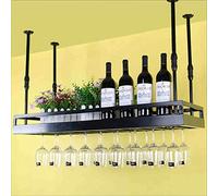 Porte-verres à vin vintage en fer forgé à suspendre pour verres à vin, champagne marron, 80 x 35 cm