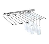 Porte-verres avec rails, métal chromé