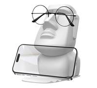 Porte-verres De Statues De L'île De Pâques - Stand De Lunettes 110g, Porte-lunettes En Résine, Sculpture D'ornement Drôle, Pièce D'affichage Créative, Maison Décorative Pour Accessoire | Bibelle De Nu