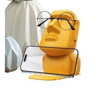 Porte-verres de statues de l'île de Pâques - Stand de lunettes , organisateur de lunettes en résine, sculpture décorative | Affichage de bibliothèque de nuit de bureau pour le stockage du bureau
