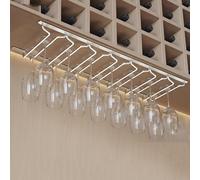 Porte-Verres Suspendus, Casier à Vin Mural, Séchoir à Verre à Vin, Porte-Verre à Vin, Porte-Champagne, Adapté pour La Maison, Le Bar, Le Restaurant, Silver, 78 * 22cm/30.7 * 8.6in