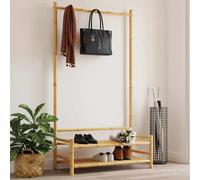 Porte-vêtement avec étagères 103x40x183 cm bambou porte-manteau vidaXL