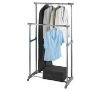Porte-vêtement double extensible H. 168 cm x L. 163 cm Wenko gris