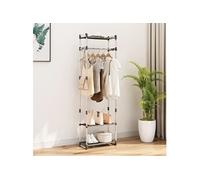 Porte-vêtements à 3 Niveaux Argenté 59x29x192 cm Aluminium Support vidaXL