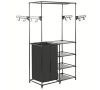 Porte vêtements Acier et tissu non tissé 87x44x158 cm Noir