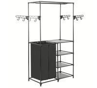 Porte-Vêtements Acier Et Tissu Non-Tissé 87 X 44 X 158 Cm Noir Noir