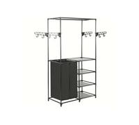 Porte vêtements Acier et tissu non tissé 87x44x158 cm Noir Noir G