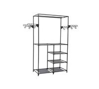vidaXL Porte-vêtements Acier et tissu non-tissé 87x44x158 cm Noir 245744