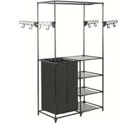 Porte vêtements Acier et tissu non tissé 87x44x158 cm Noir Noir G