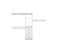 Porte Vêtements Avec 3 Tiroirs en Bois à Hauteur Réglable Pour Rangement de Chambre