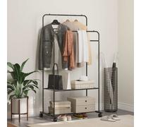 Porte-vêtements avec étagère avec roue avec stockage moderne chambre vidaXL vida