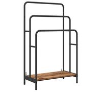 Porte-vêtements avec étagère - vidaXL - Bois Ancien - 60x30x100,5 cm - Bois d'ingénierie - Étagère intégrée