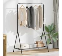 Porte-vêtements avec stockage Noir 100 x 56 x 154 cm Acier vidaXL