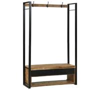 Porte-vêtements avec tiroir Marron Bois de manguier massif vidaXL