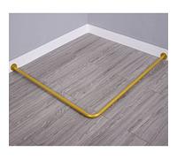 Porte-vêtements d'angle en forme de L et tringle à rideau de douche Finition dorée élégante 70 x 70 cm Parfait pour organiser le dressing et économiser de l'espace.