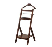 Porte-vêtements en bouleau pour homme et femme - Armoire élégante avec plateau supérieur, barre pour pantalon et étagère à chaussures pour des solutions de rangement élégantes