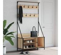 vidaXL Porte-vêtements et rangement des chaussures 837868 Chêne Sonoma