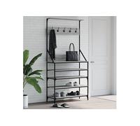 Porte vêtements et rangement des chaussures sonoma gris