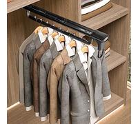 Porte-vêtements Extractible de Garde-Robe, Porte-Cintres Coulissant,MultifonctionnelTirez la tige de placard extensible ,Cintre extensible de placard Avec rail d'amortissement ( Size : 30cm/11.8in )