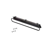 Emuca - Porte-vêtements extractible pour Armoire ou Dressing, Porte-cintres Coulissant de Longueur 800mm, Acier et Plastique, Noir