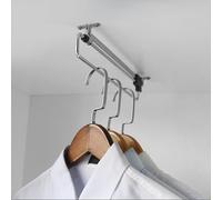 Porte - Vêtements Extractible - Tringle À Vêtements Extensible, Tringle De Penderie Réglable, Tringle De Penderie Extensible En Acier, Rangement De Pantalons Peu Encombrant Pour La Maison(35/5.5/4cm)