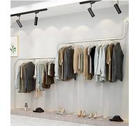 Porte-vêtements mural moderne doré industriel pour robe de mariée pour boutiques, présentoir créatif avec grande capacité pour les magasins de vêtements