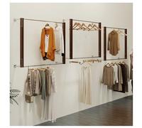 Porte-vêtements Mural Robuste, Tringle De Suspension En Acier Inoxydable, Portant À Vêtements Métallique Résistant, Étagère De Présentation Polyvalente Pour Boutique De Vêtements(140x32x100 cm)