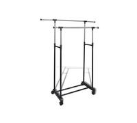 2x Porte-Manteaux Réglables 1 Rail d'Accrochage Balcon Terrasse Jardin vidaXL