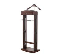 Porte-vêtements pour homme et femme avec tiroir, plateau supérieur, cintre de contour, barre à pantalons, crochets pour cravates et ceintures, étagère à chaussures, solution de rangement élégante et