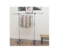 vidaXL Porte-vêtements réglable Acier inoxydable 165x44x150 cm Argenté