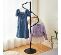 Porte-vêtements rotatif en spirale, 38 boules pour écharpe/cravate/chapeau, présentoir à vêtements sur pied, cintres pour placard, boutique, chambre à coucher (180 cm, doré)