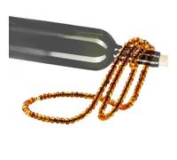 Porte-vin flottant pour plan de travail - Porte-vin avec collier en pierre précieuse - Chaîne en métal - Suspension - Nouveau casier à vin avec chaîne en métal à suspendre pour présentation du vin